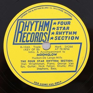 The Four Star Rhythm Section, Moonglow / Oh Lady Be Good -1945 10" 78 rpm Record